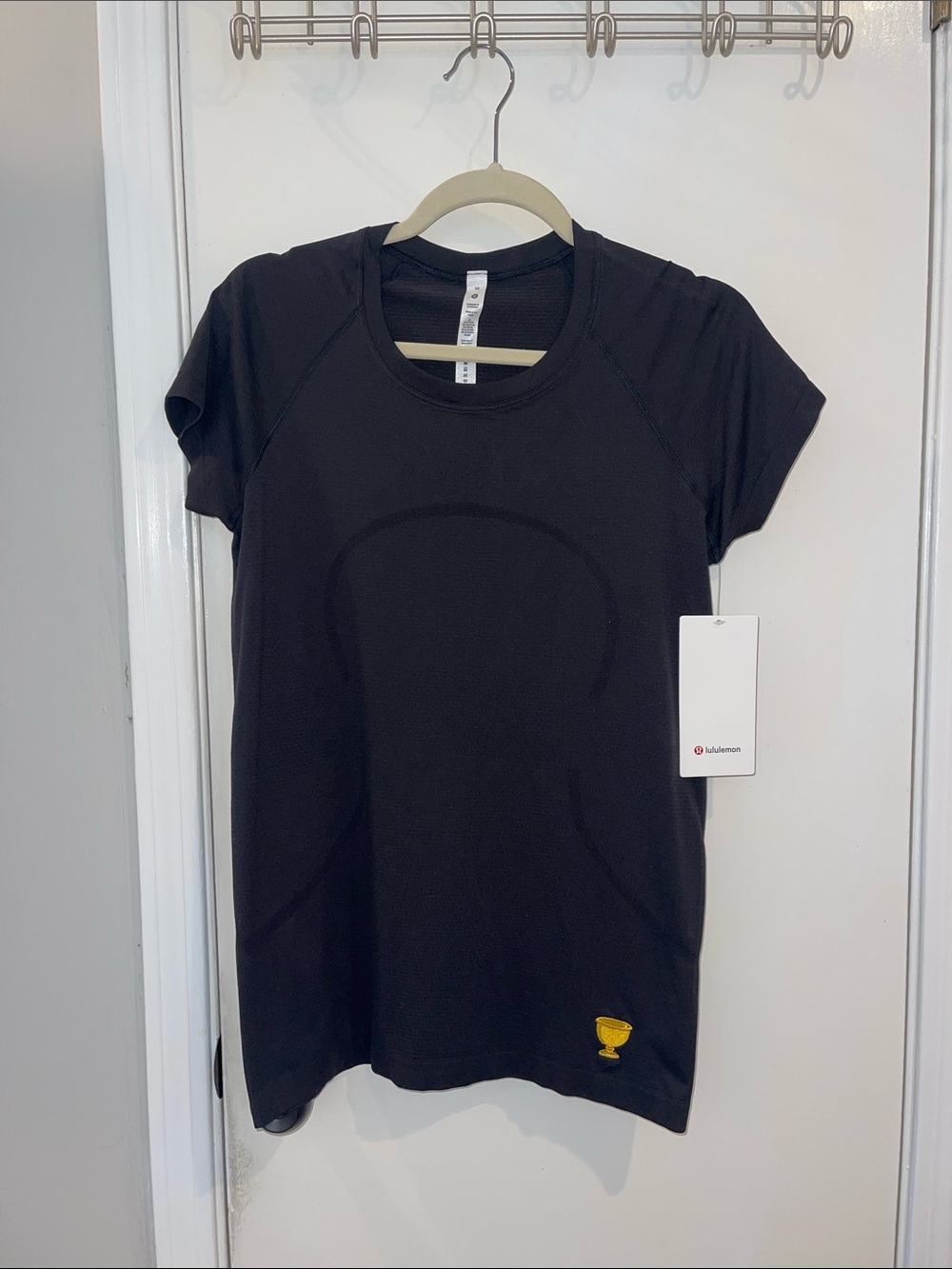 lululemon athletica Black Short Sleeve Athletic Tee with President's Cup Logo